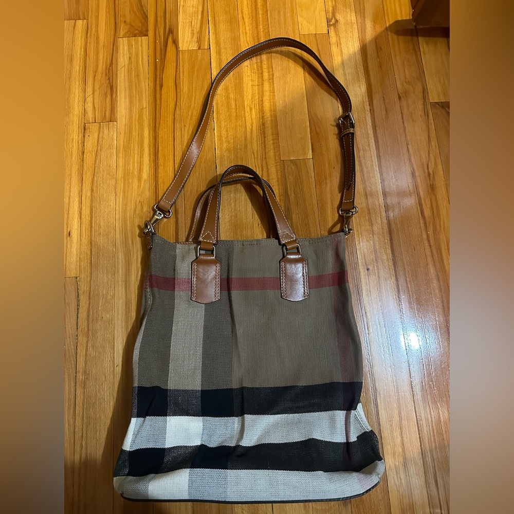 Burberry Tottenham tote house canvas medium check print
